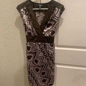 Brown Knee Length Dress